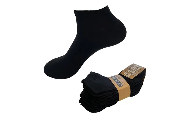 Bamboo ankle socks 10 couple black product image