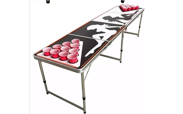 Beer pong table with light - cups balls included foldable product image