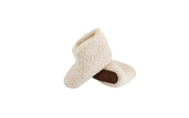 Fluffy uldstøvle 100% clean wool - model white product image