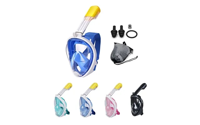 Full face swim mask with snorkel past, the laws 180 degree view and camera keeps product image