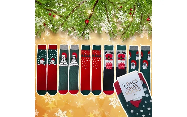 Christmas stockings 5 couple in different motives past, the laws colors product image