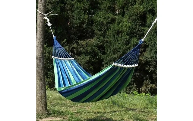 Luxurious hammock - blue striped camping hammock product image