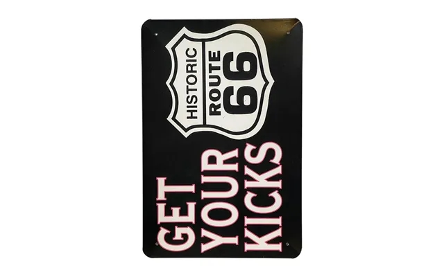 Metal sign - route 66 world your kicks product image