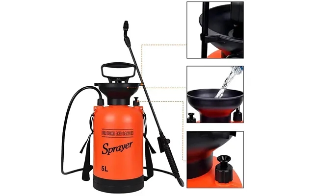 Pressure sprayer 5 liter with pump - orange - product image