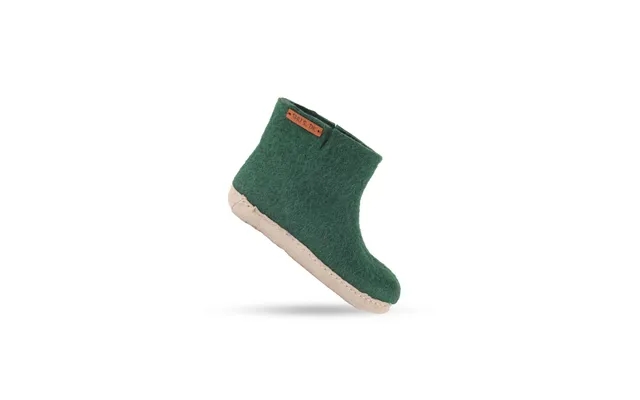 Uldstøvle children 100% clean wool - model green m sole in skins product image