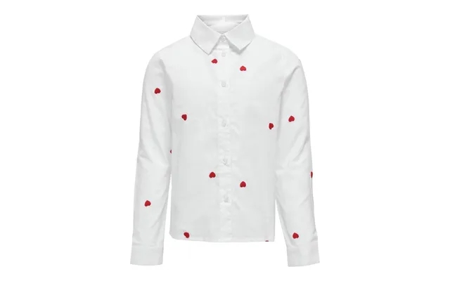 Only kids shirt with hearts lina bright white product image