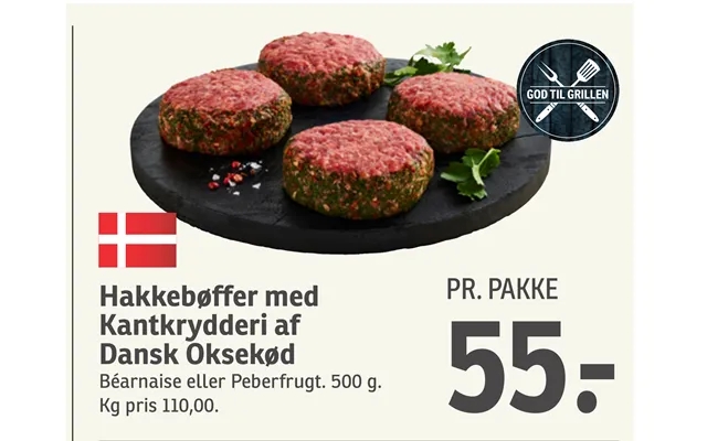 Beefburgers with danish beef product image