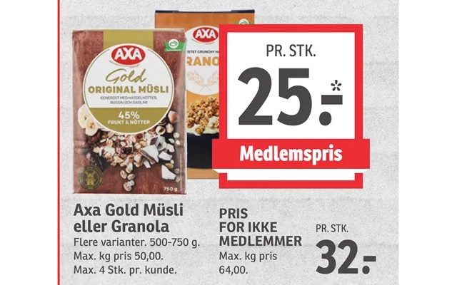 Axa Gold Müsli Eller Granola product image