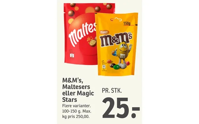 M&m’s, Maltesers Eller Magic Stars product image
