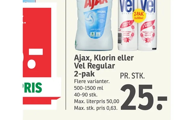 Ajax, Klorin Eller Vel Regular product image