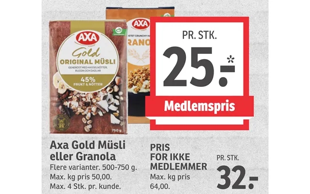Axa Gold Müsli Eller Granola product image