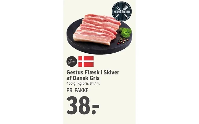 Gesture bacon in slices of danish pig product image