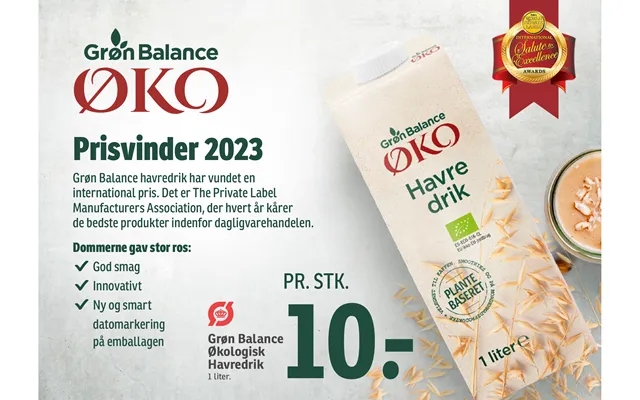 Green balance organic oat drink product image