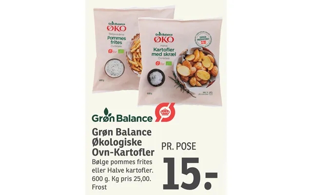 Grøn Balance Økologiske Ovn-kartofler product image