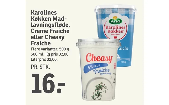 Karolines Køkken Madlavningsfløde, Creme Fraiche Eller Cheasy Fraiche product image
