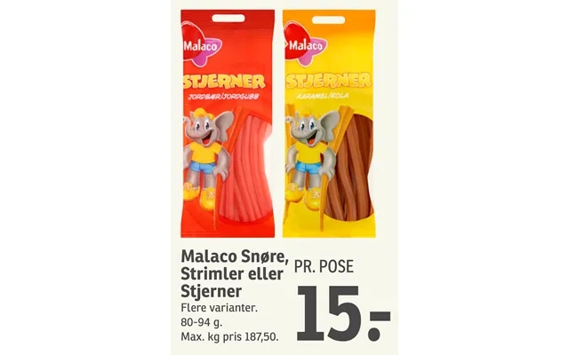 Malaco Snøre, Strimler Eller Stjerner product image