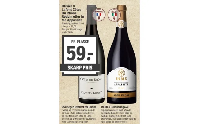 Olivier & lafont cotes you rhone red wine or in me appassite product image