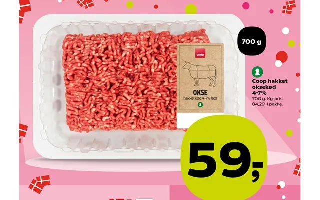 Coop chopped beef 4-7% product image