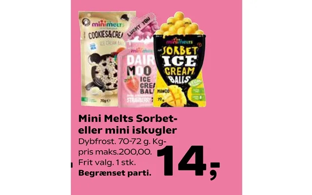 Mini melts sorbeteller mini ice balls product image