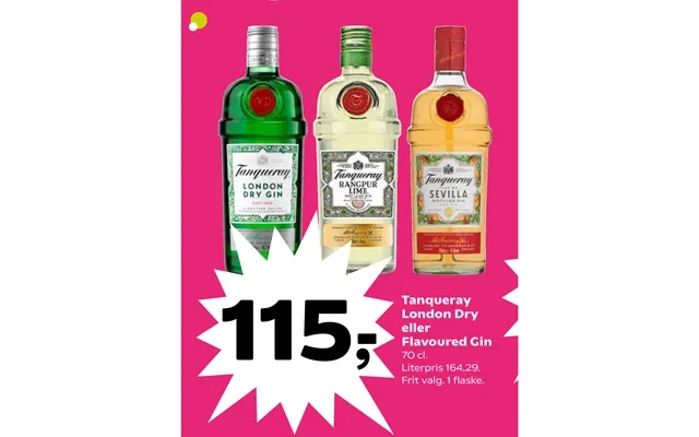 Tanqueray london dry or flavored gin product image