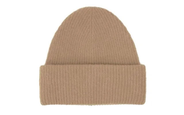 Resterods chunky beanie beige merino wool one size product image