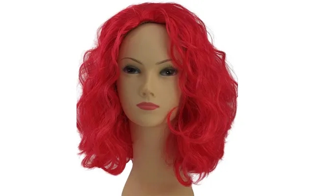 Synthetic red wig wavy product image