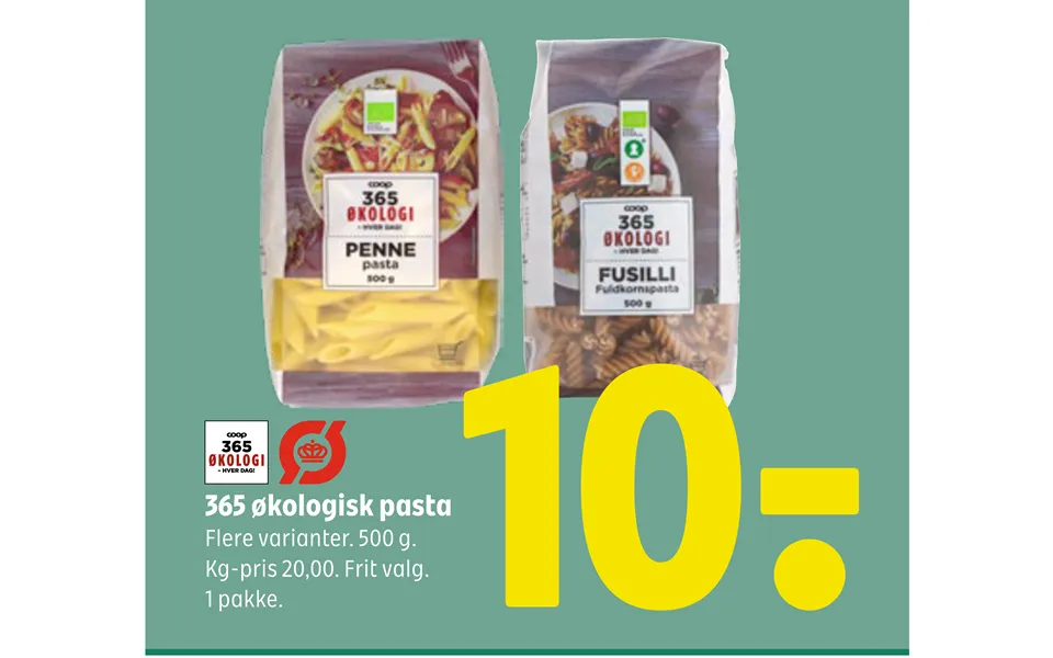 365 Organic pasta