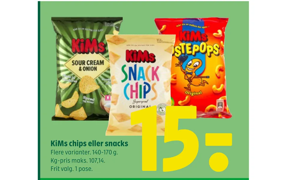 Kims potato chips or snacks