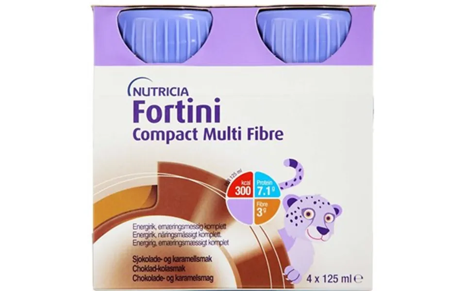 Fortini Compact Multi Fibre Choko-karamel 4 X 125 Ml