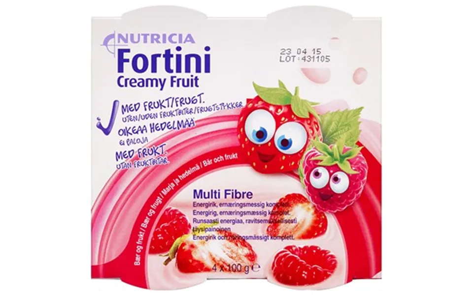 Fortini Creamy Fruit Bær & Frugt 4 X 100 G