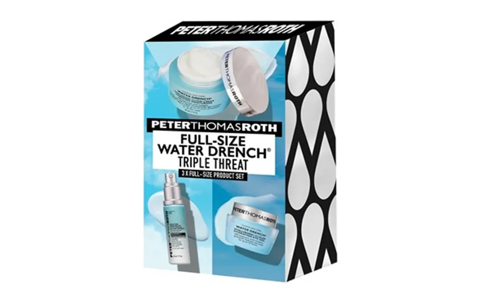 Peter thomas roth full size water drench threat 3-piece kit wd moisturizer 50ml - wd glow serum 30ml
