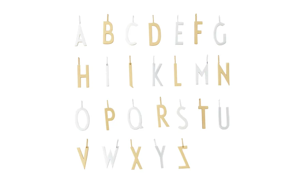 Design letters - letter pendant, gilded