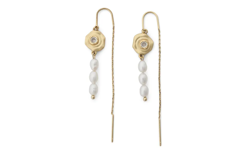 Friihof siig - rosette pearl earrings