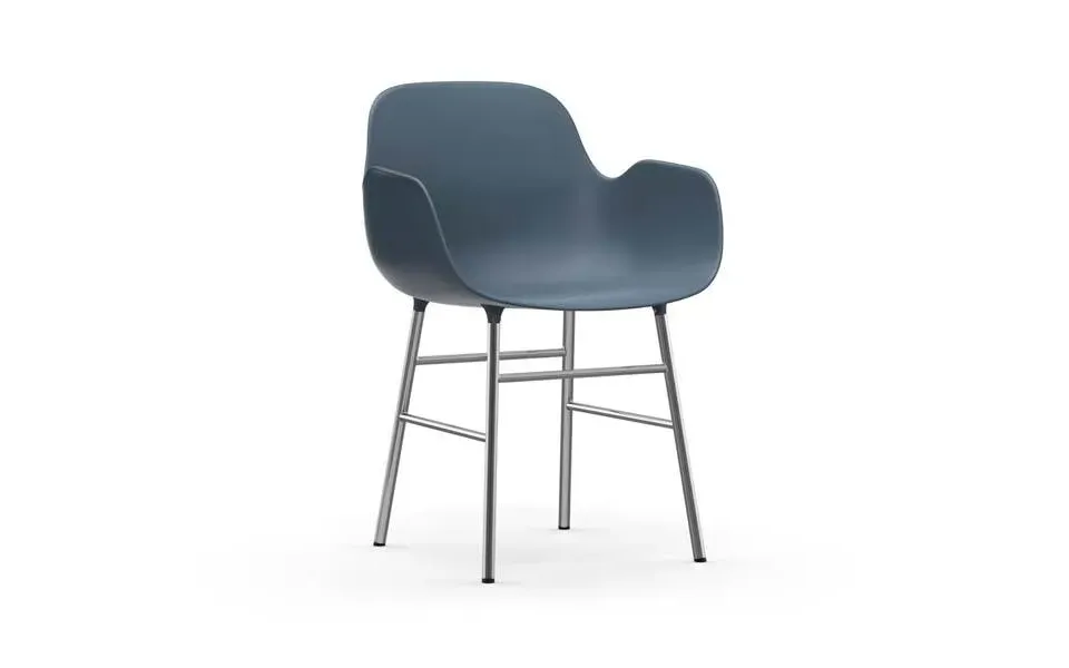 Normann Copenhagen - Form Chair Med Armlæn I Chrome Blå