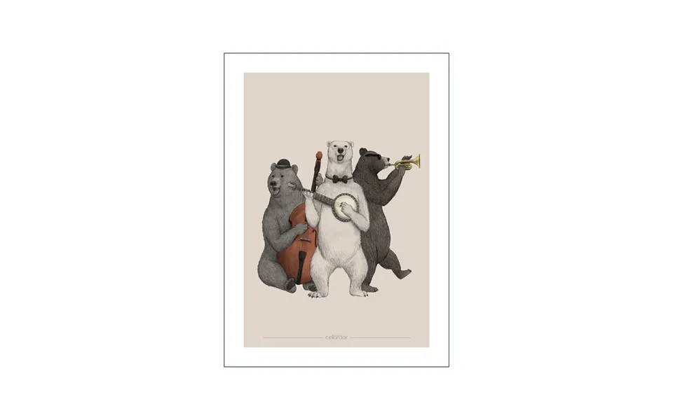Items & frame - cellard or bearly music poster