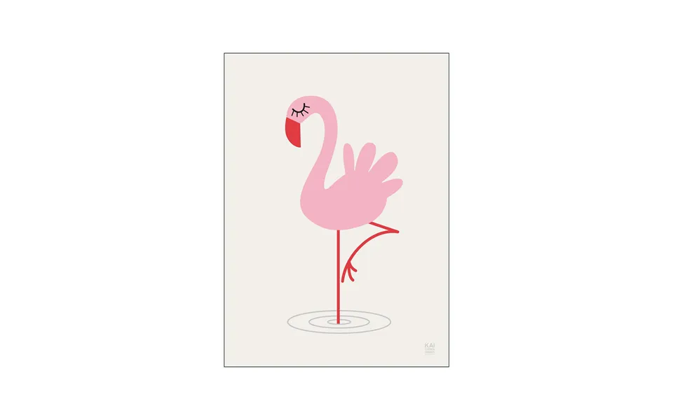Items & frame - kai copenhagen flamingo poster