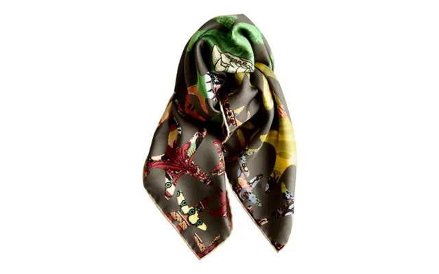 Silk Scarf Nuit When Afrique Lacroix - Green product image