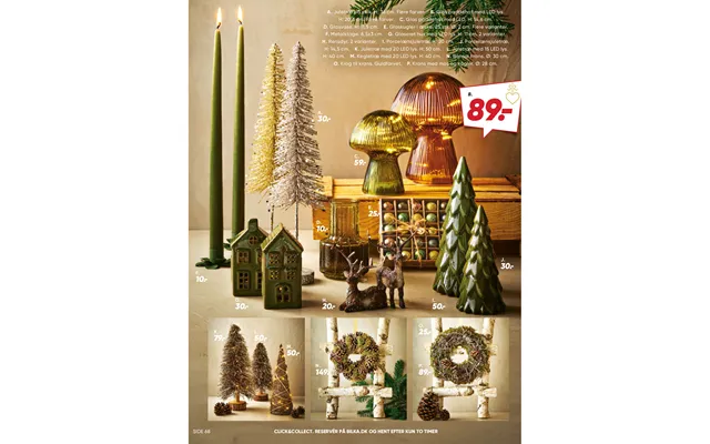 Glass toadstool with part light.Porcelain christmas tree.Christmas tree with 15 part light product image