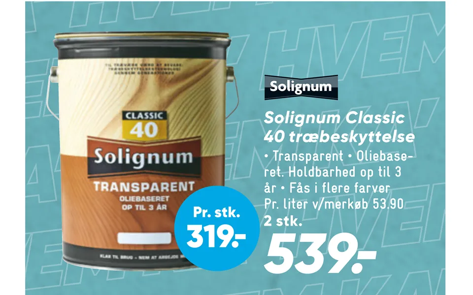 Solignum Classic 40 Træbeskyttelse
