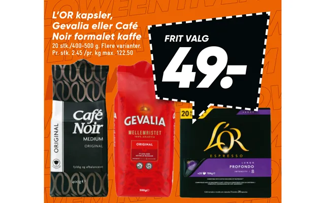 Gevalia or cafe noir ground coffee product image