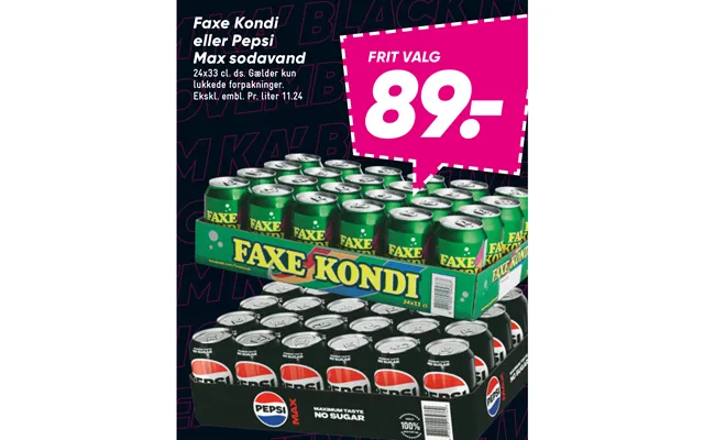 Faxe Kondi Eller Pepsi Max Sodavand product image