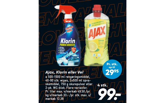 Ajax, Klorin Eller Vel product image