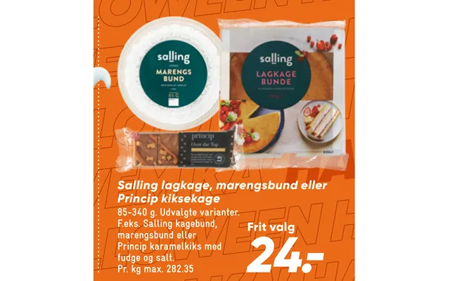 Salling Lagkage, Marengsbund Eller Princip Kiksekage product image