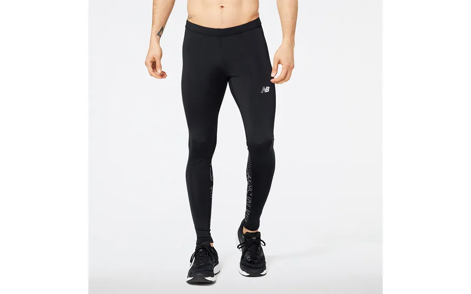New balance reflective print accelerate running tights lord