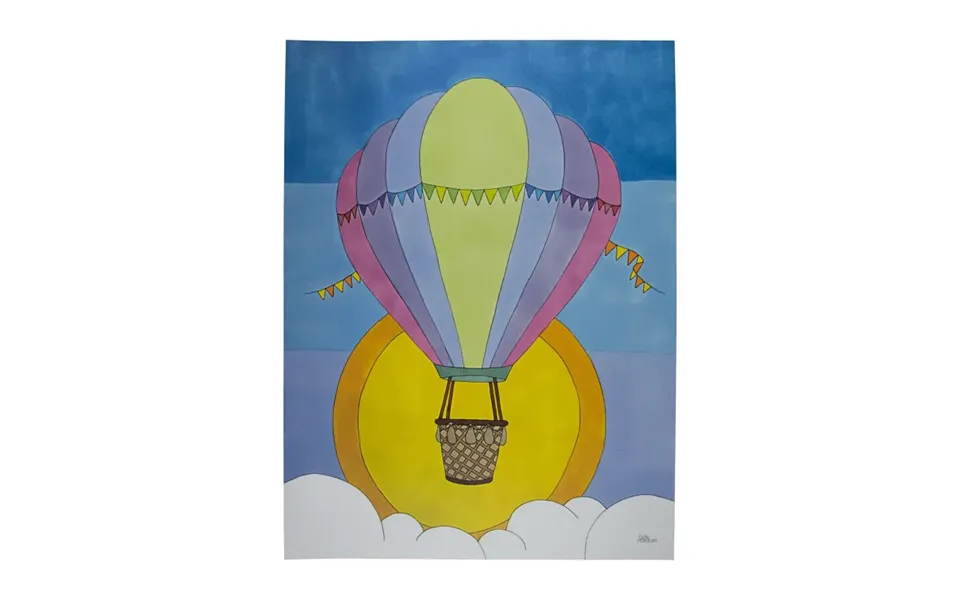 Plakat Med Luftballon - 30 X40 Cm
