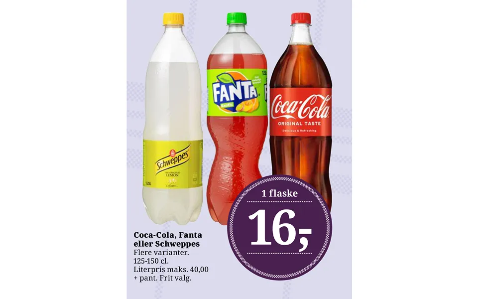 Coca-cola, Fanta Eller Schweppes