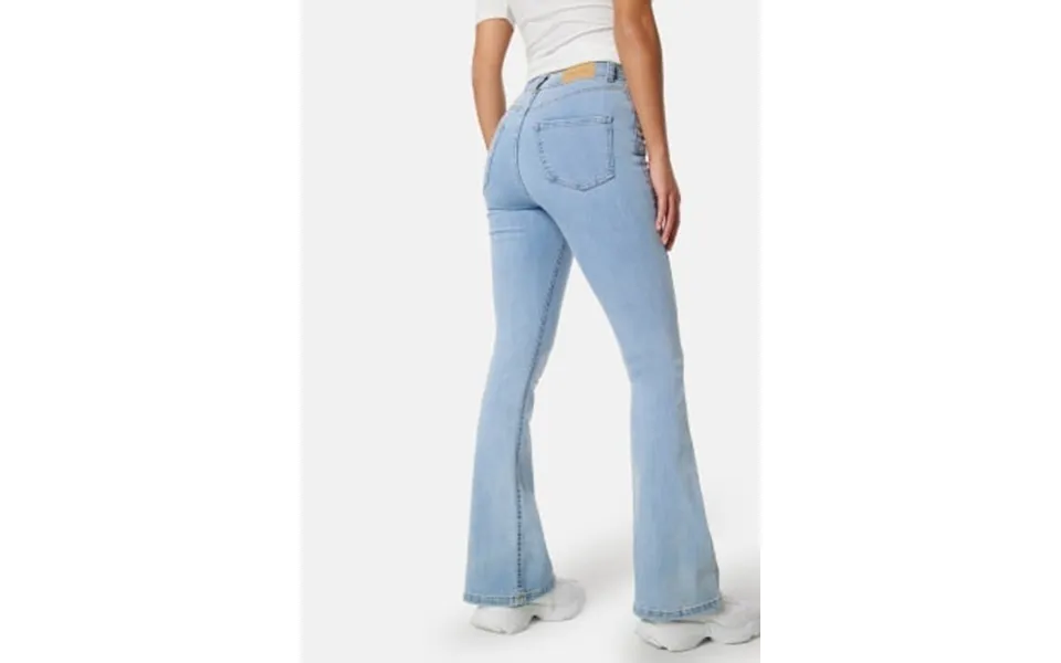 Bubbleroom ropes high waist flared superstretch bleached denim 36