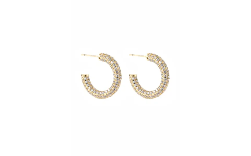 By Jolima Monaco Pave Hoops 23 Mm Gold One Size