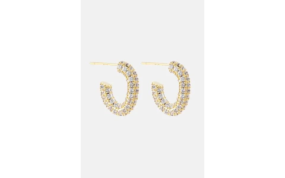 By Jolima Monaco Pave Hoops Gold One Size