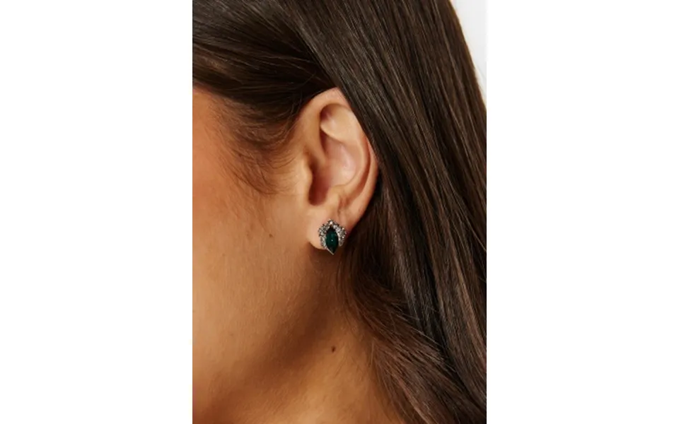 Lily spirit rose petite camille stud earrings emerald black diam one size